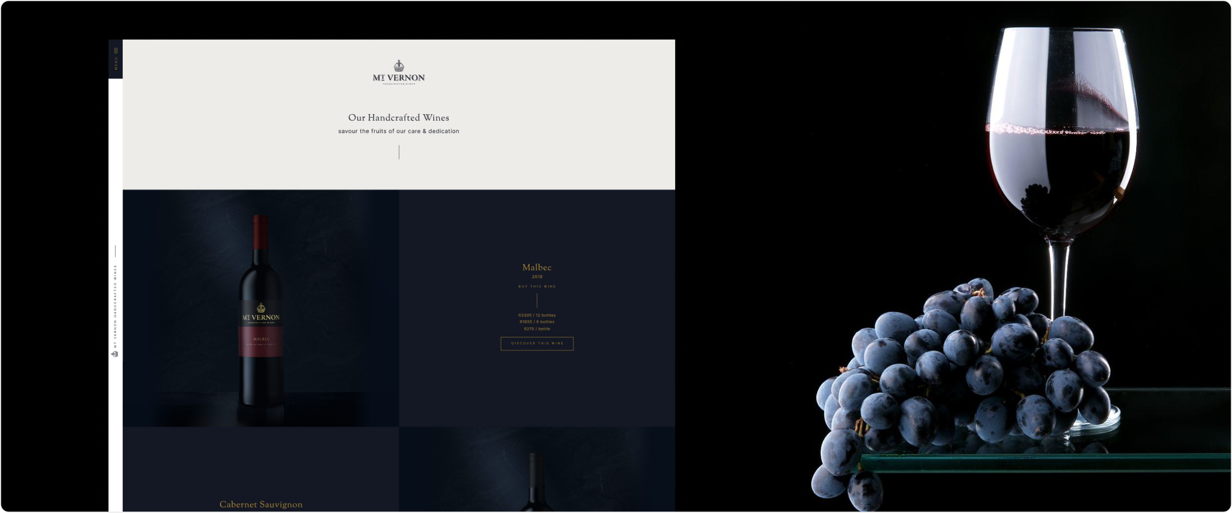 Screenshot of the ecommerce website showing product listings, navigation, and the shopping experience.