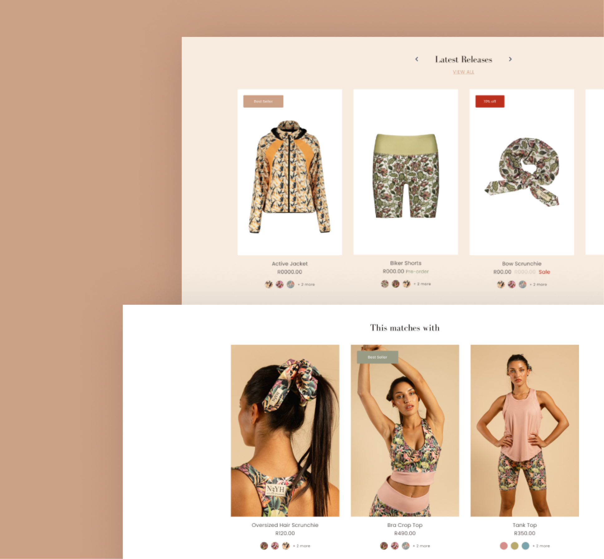 Ecommerce website product listing page highlighting products and a strong call-to-action to purchase.