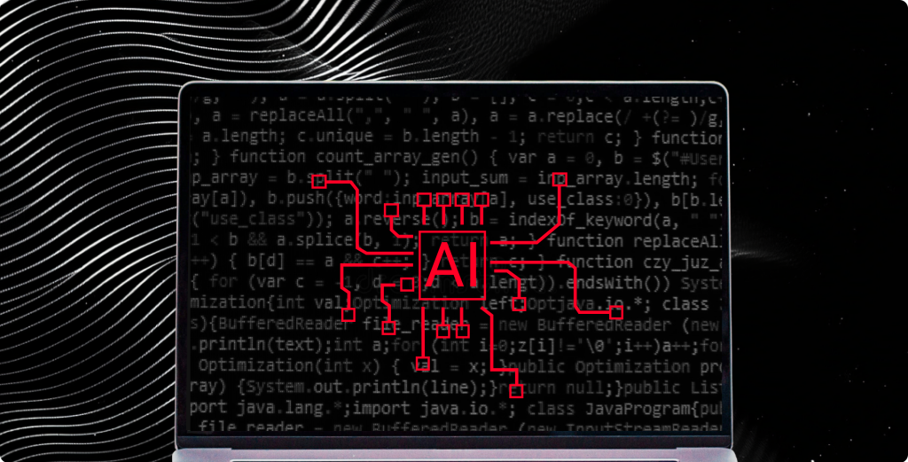 Laptop screen showing code of various AI models.